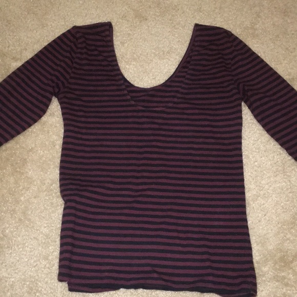 Black and burgundy stripped shirt - Picture 2 of 2